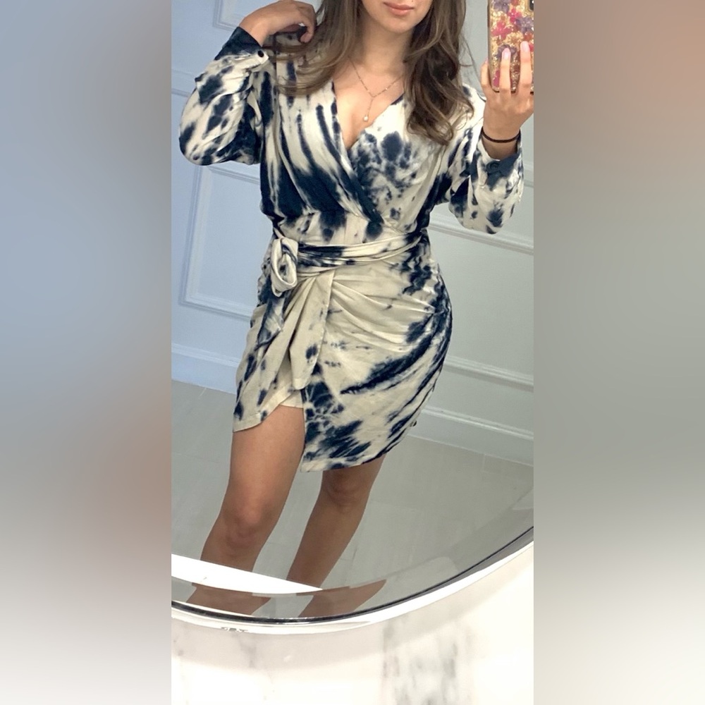 Tie-Dye Wrap Dress